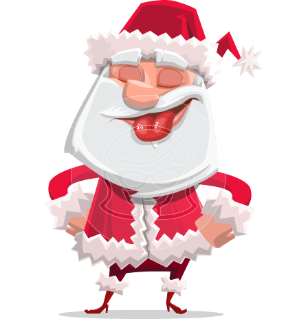 Santa Claus Cartoon Flat Vector Character